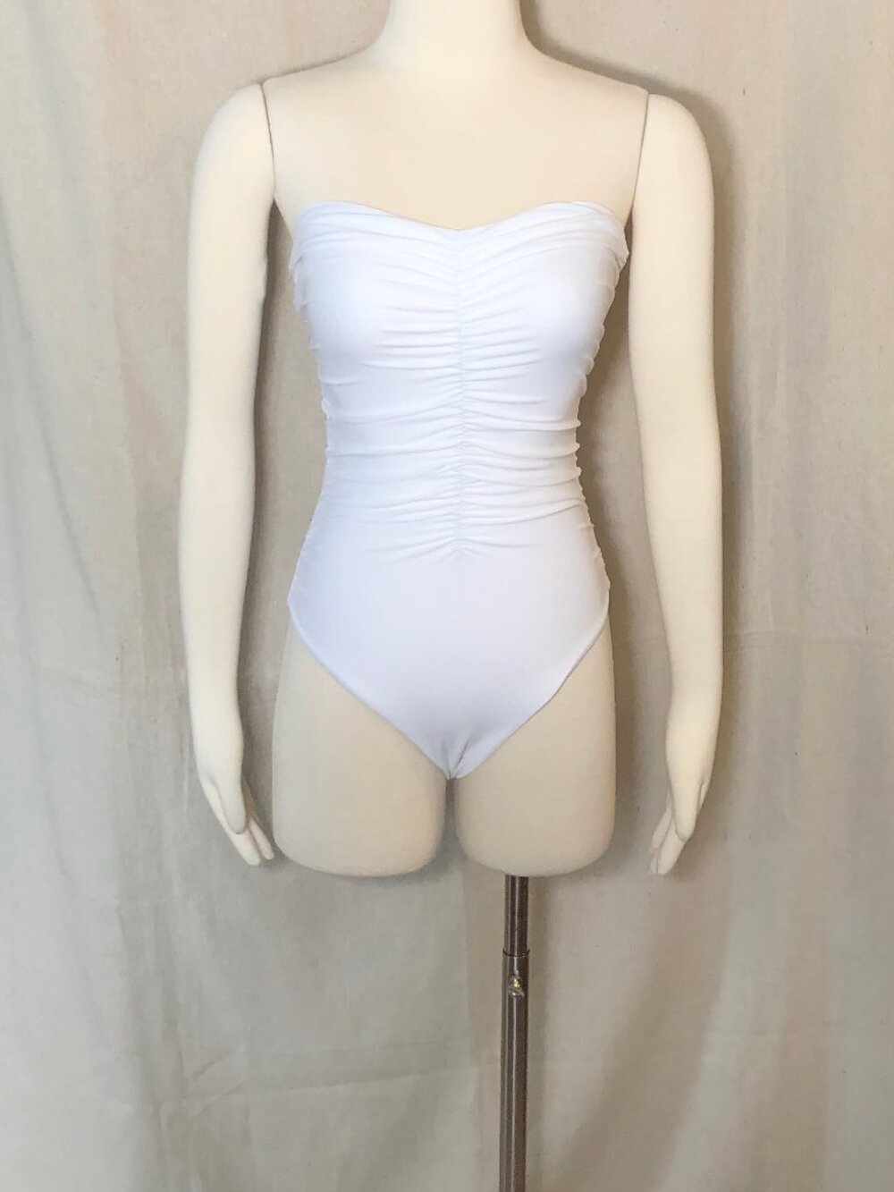 Jade Swim White One Piece Bathing Suit S